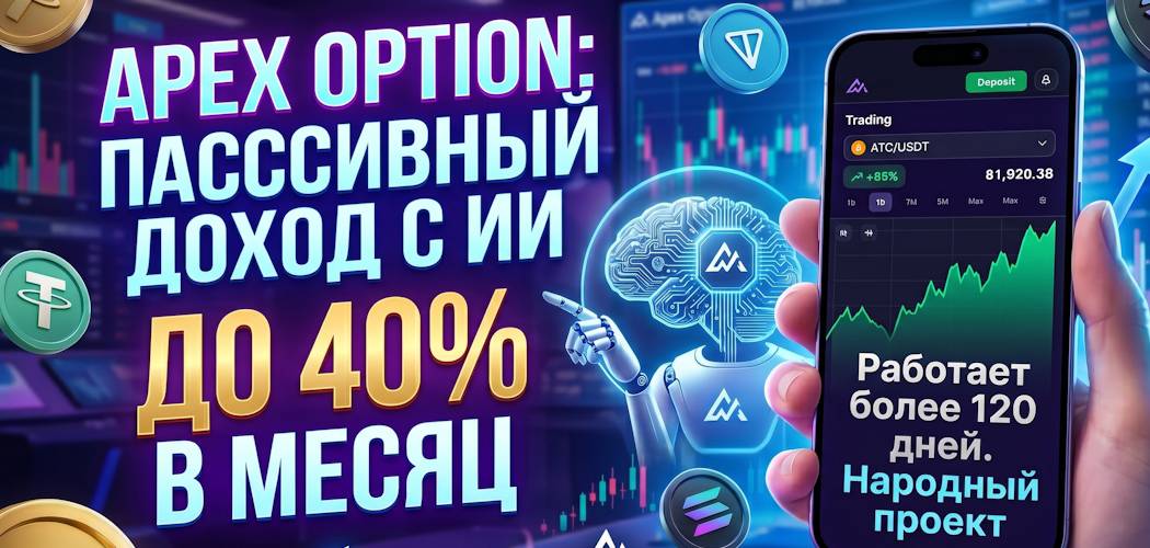 Apex Option пассивный заработок на ИИ-трейдинге до 40% в месяц