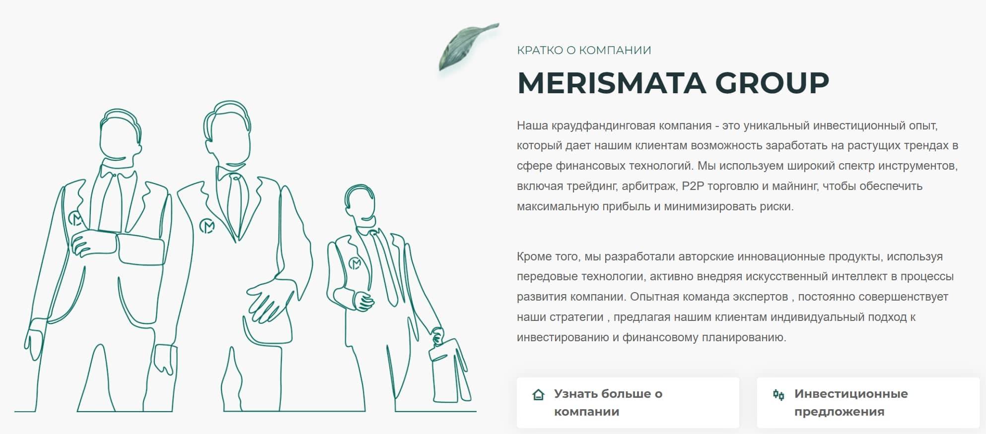 merismata.com маркетинг проекта