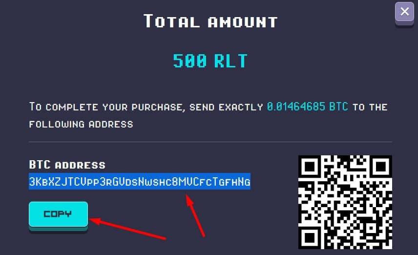 Rollercoin com buy tokens generate address