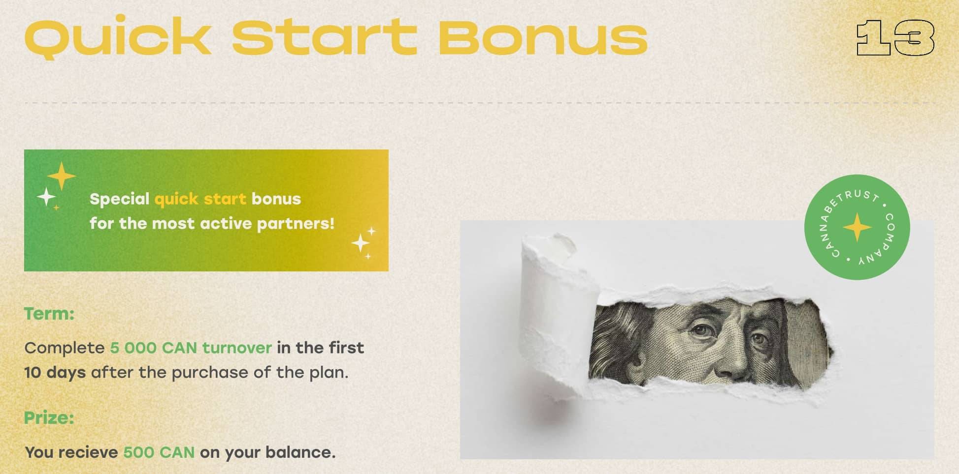 cannabetrust.com quick start bonus